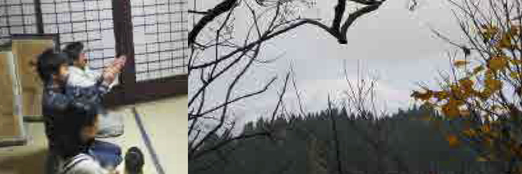 神様にモチをお上げし、山里は雪支度に追われます