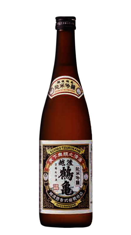 「 天下無類之清酒　越後鶴亀 純米吟醸 」