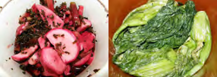 夏の間に貯め込んだ食糧で調理