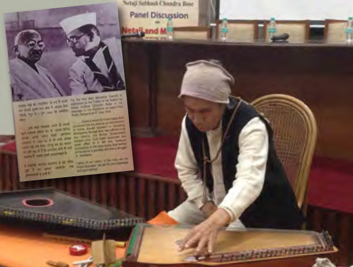 「C」のラーガBhoopaliを演奏している様子